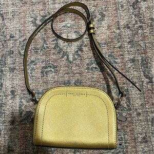 Marc Jacobs Metallic Gold Leather Crossbody Bag